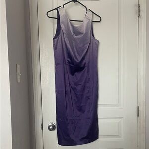 VENUS Purple Gradient Midi Dress